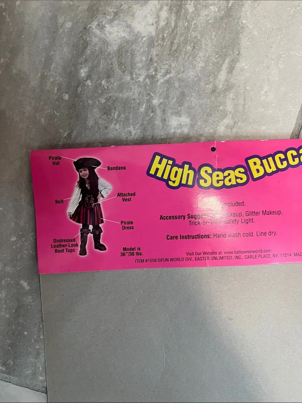 High Seas Buccaneer Pirate Costume for Kids - Pink/Black